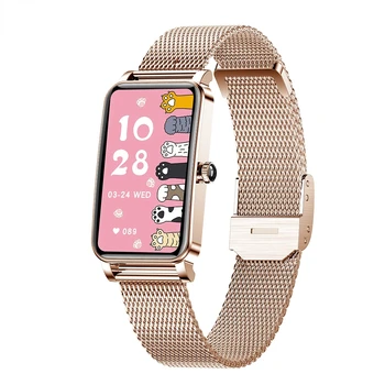 Kadın akıllı saat Özel Aramalar Tam Dokunmatik Ekran IP68 Su Geçirmez Smartwatch Kadınlar nabız monitörü Güzel Bilezik en iyi satmak