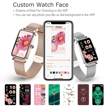 Kadın akıllı saat Özel Aramalar Tam Dokunmatik Ekran IP68 Su Geçirmez Smartwatch Kadınlar nabız monitörü Güzel Bilezik en iyi satmak