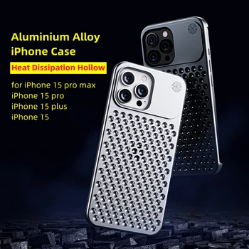Alüminyum Alaşım Durumda iPhone 15 Pro Max, Isı Dağılımı Anti-Parmak İzi Aromaterapi ile iPhone 12 13 14 15 Pro Max