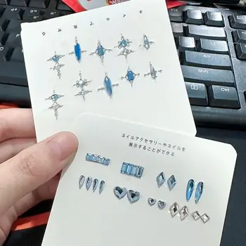 İnciler Nattier Mavi Mini Takı Mix Şekli Tırnak Takılar Manikür Aksesuarları Tırnak Sanat Süsler Taklidi Süslemeleri