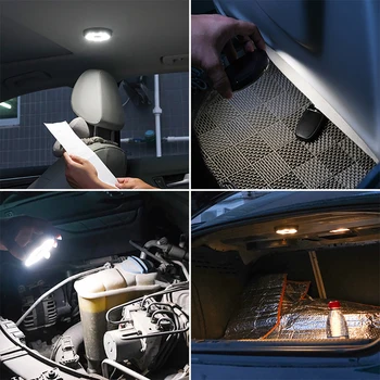 Araba çatı LED taşınabilir ışık LED tavan ışık USB şarj edilebilir manyetik çalışma aydınlatma gece lambası otomatik yatak odası buz mavi beyaz