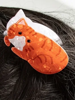 Yeni Kedi Serisi Saç Pençe Kadınlar için Karikatür Sevimli Hayvan saç tokası Köpekbalığı Klip Şapkalar