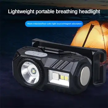 Mini LED far hareket sensörü kamp balıkçılık fener tip-C şarj klip güçlü ışık far uyarı lambası kapağı klip ışıkları