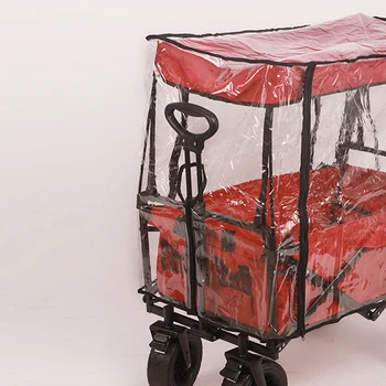 Kamp Arabası yağmur kılıfı Bahçe Piknik Vagon Arabası Arabası Su Geçirmez Kapak Çift Fermuarlı Açık Yürüyüş Parçaları