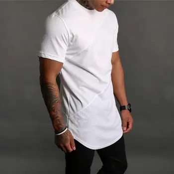 Yaz Montaj T Shirt erkek moda tişört Marka Giyim Hip-Hop Kısa Kollu Streetwear Spor Spor Slim Fit Tees Tops