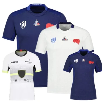 Camiseta de rugby para hombre y mujer, conjunto de ropa para casa y fuera, Francia, 2023