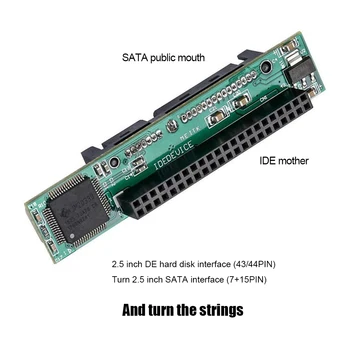 2.5 in SATA IDE HDD Adaptörü JM20330 Çip sabit disk Yükseltici Kart 7 + 15-Pin Dişi 44-Pin Erkek Desteği ATA 66/100/133 Laptop için