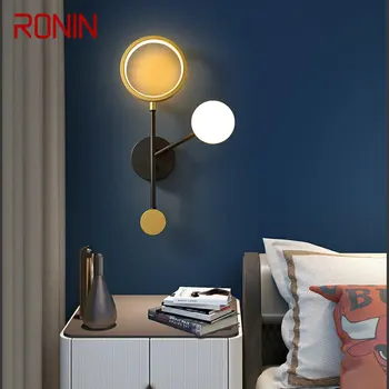 RONİN Modern duvar lambaları LED basit yaratıcı tasarım Vintage alüminyum aplik ışıkları ev oturma odası yatak odası dekoratif