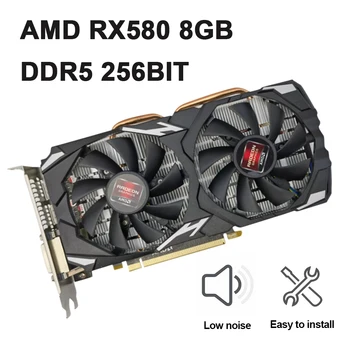 AMD RX580 8G Grafik Kartı 8GB DDR5 256BİT Bellek Video Oyun Kartı PCIE3.0 HDMI DPx3 Masaüstü Bilgisayar PC için AMD Kartı