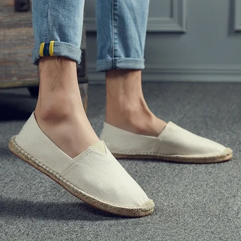 Erkek Daireler 2023 Yaz Yeni ışık üzerinde Kayma yürüyüş ayakkabısı Erkekler için Moda Nefes Rahat Espadrilles Ayakkabı kaymaz Spor Ayakkabı