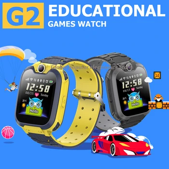Çocuk Oyun İzle 2G SIM Telefon Görüşmesi Bulmaca Oyunu Müzik Kamera Hesap Makinesi Desteği SD Hafıza Kartı Çocuklar Akıllı Saat G2