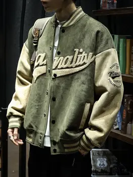 Nakış üniversite ceketleri Erkekler için Büyük Boy Bahar beyzbol ceketleri Ceket Kadın Dış Giyim Ceket Streetwear Hip Hop Harajuku Unisex