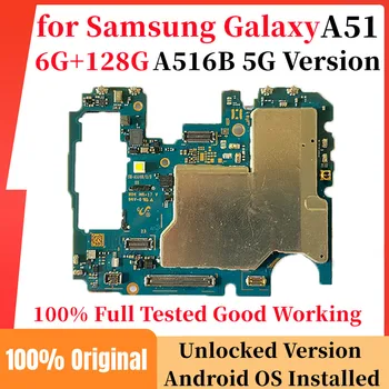 Orijinal Unlocked Mantık Kurulu Samsung Galaxy A51 A516B 5G Sürüm Anakart 128gb 6gb Anakart Tam Cips ile İyi Çalışma