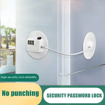 Donanım Pencere Dolap Kapı Buzdolabı Kapı Anti-açık Koruyucu Kilit Punch - ücretsiz Çocuk emniyet kilidi şifreli kilit