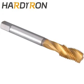 Hardiron M8x0. 75 Spiral Flüt Musluk, HSS Titanyum kaplama M8x0. 75 Spiral Flüt Fiş Diş Dokunun
