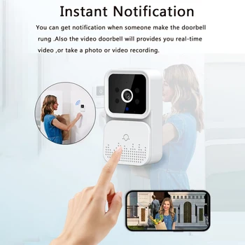 Akıllı Video Kapı Zili Kablosuz HD Kamera IR Alarm güvenlik kapısı Zili Wi-Fi İnterkom Ev Daire için APP: ulooka