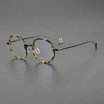 Belight Optik Titanyum İtalya Asetat Tam Jant Vintage Retro Gözlük Reçete Lens Gözlük Çerçevesi Gözlük 80BP