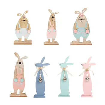 yaratıcı paskalya tavşanı Dekorasyon DIY Ahşap Premium Tavşan Kolye Parti Ofis Ev Aksesuarları Malzemeleri