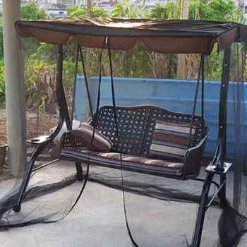 Geri dönüşümlü Yan Fermuar Sundurma Net dış mekan sallanan koltuk sivrisinek ağı Kolay Kurulum Su Geçirmez Üst Fermuar Açılış Bahçe için