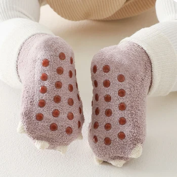 Bebek yürümeye başlayan çorap kaymaz terlik çorap pamuklu ayakkabılar kış sıcak çocuklar hediyeler