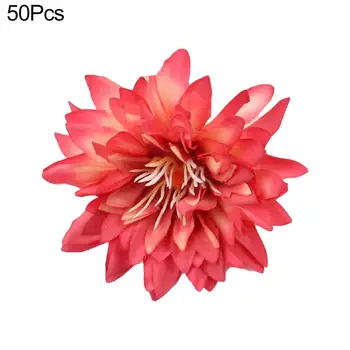50 Adet Yapay Çiçek Kafa Bakımı kolay Temizle Doku Göz alıcı Fotoğraf Sahne Sahte Çiçek Ev Dekor