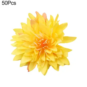 50 Adet Yapay Çiçek Kafa Bakımı kolay Temizle Doku Göz alıcı Fotoğraf Sahne Sahte Çiçek Ev Dekor