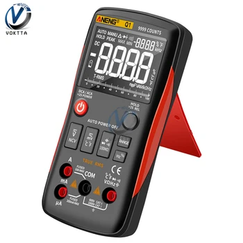 9999 Sayımlar Dijital Multimetre AC / DC Voltmetre Ampermetre Test Cihazı Yüksek Hassasiyetli Otomatik Transistör Kondansatör NCV tester ölçer