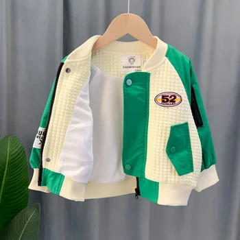 Erkek Beyzbol Ceket 2023 Yeni Batılılaşmış Bebek İlkbahar ve Sonbahar giyim Çocuk Han Fan Yakışıklı Ceket Üst rüzgarlık