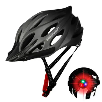 Unisex bisiklet kask ile ışık elektrikli bisiklet Ultralight entegral kalıplı bisiklet kask bisiklet güvenlik ekipmanları