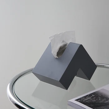 Iskandinav Ev Dekorasyon Peçete tutucu Modern Basit Sağ Açı Doku Kutusu Masaüstü Kağıt masa süsü Kılıfı Oturma Mutfak Depolama