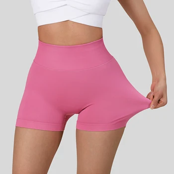 Yeni Şeftali Kalça Spor Tayt Kadın Spor Salonu Spor Sıkı Koşu Şort Kalça Yoga Pantolon Yüksek Bel Dikişsiz Yoga Şort Pantolon