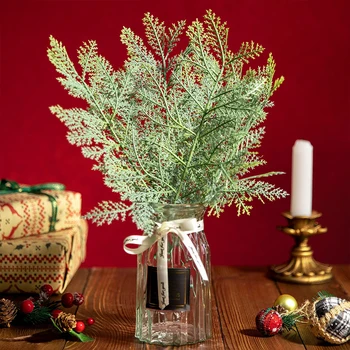 5 adet Noel Dekorasyon Ağacı Yapay Bitkiler Asılı Süsleme Sahte Çiçekler Noel Mutlu Yeni Yıl Çelenk DIY Hediyeler Navidad