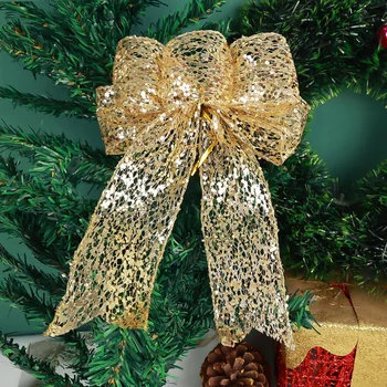 Şerit İlmek Glitter noel yayı Yılbaşı Ağacı Süsleme Yeni Yıl Hediye Festivali Aksesuarları Noel Partisi Ev Dekor Malzemeleri