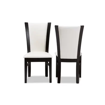 Adley Döşemeli Yüksek Sırtlı Yemek Yan Sandalyesi-2 Yemek Sandalyesi Seti