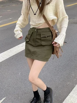 Seksi Kızlar Yüksek Sokak Kıyafetler 2 Parça Set Kadın O-boyun Hollow Out Örgü Tığ Üst + Sarılmış Kalça Etek Moda Yaz Yeni Stil