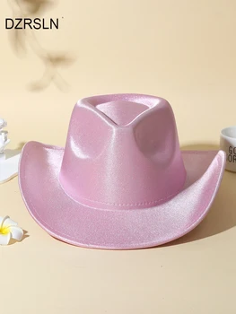 Kadın Erkek Renkli Fedora Şapka Geniş Ağız Kovboy Cowgirl güneş şapkası parti şapkaları Sonbahar Kış Moda Açık Taşınabilirlik