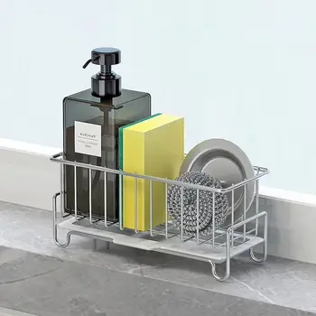 304 paslanmaz çelik mutfak lavabosu Standı Bez Sünger Depolama Raf Aksesuarları Organizatör Araçları Gadget Konteyner Raf Süzgeç