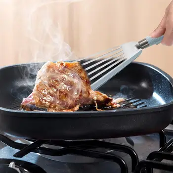 Biftek kızartma Spatula hafif oluklu Turner sızdıran kürek balık tencere mutfak eşyası ısı direnci pişirme Spatula