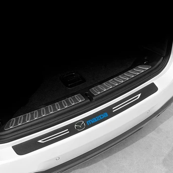 DIY Karbon Fiber Araba Sticker Koruyucu Şerit Otomatik Kapı Eşiği Su Geçirmez koruyucu film Mazda 3 Bk İçin Bl 323 Axela Atenza CX-3 CX-4