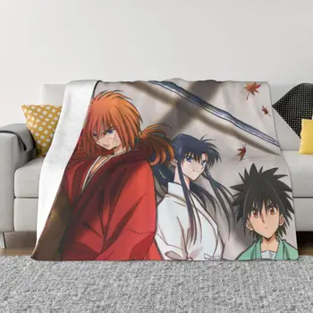 Rurouni Kenshin Manga Battaniye Mercan Polar Peluş Dekorasyon Yatak Odası Yatak Kanepe Yatak Örtüsü