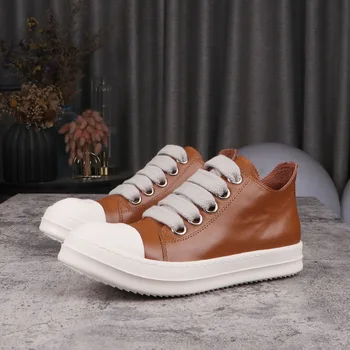 Yüksek Sokak Rick Kahverengi Keçe Sneaker büyük ayakkabı Dantel Owens rahat ayakkabılar erkek ayakkabıları gündelik kadın ayakkabısı