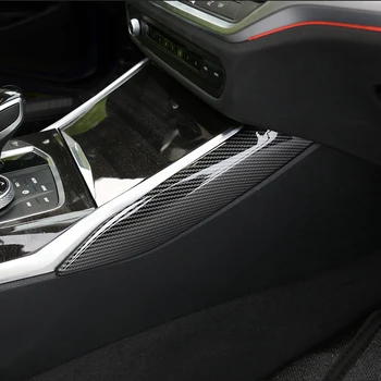 2 Adet Araba İç Merkezi Konsol Dişli Yan dekoratif şerit Kapak Trim Çıkartmalar Aksesuarları BMW 3 Serisi İçin G20 G28 2020 2021