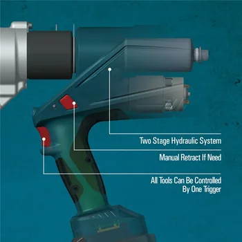 Taşınabilir Hidrolik Crimper Aracı Sıkma Pensesi Akülü kablo sıkma makinesi Kablo Pabucu Sıkma Aracı 400mm