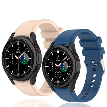 Galaxy Watch6 Klasik 43mm 47mm Silikon Kayış Samsung Galaxy İzle 6/5/4 44mm 40mm pro 45mm Spor 20mm Watchband Bilezik