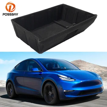 Tesla Modeli Y 2021 Araba Koltuk Altında saklama kutusu İstifleme Yüksek Kapasiteli Organizatör Çantası Keçe Kumaş çekmece içi bölme aparatı Aksesuarları