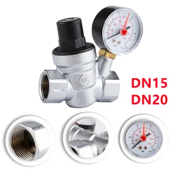 DN15 DN20 basınç düşürücü vana su basınç regülatörü Göstergesi ile basınç