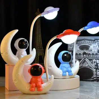 Iskandinav Sevimli Salyangoz masa lambası USB Şarj kalemlik Lamba Çocuk LED Gece Lambası Okuma Lambası Kalem Organizatör masa lambası