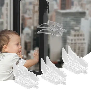 Çocuk Güvenliği Pencere Limit Kilidi Ev Sürgülü Kapı Durdurucu Bebek Güvenlik Koruma Önlemek İçin Açık Kelebek Şeffaf Kilit