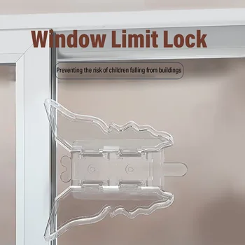 Çocuk Güvenliği Pencere Limit Kilidi Ev Sürgülü Kapı Durdurucu Bebek Güvenlik Koruma Önlemek İçin Açık Kelebek Şeffaf Kilit