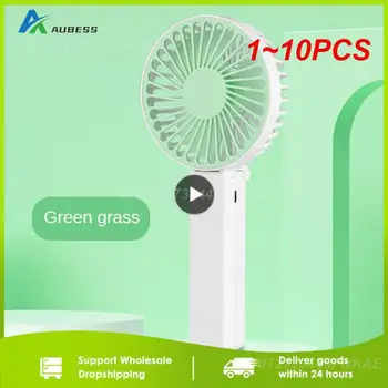 1~10 ADET Taşınabilir Fanlar El USB Şarj Edilebilir Fan Mini Masaüstü Hava Soğutucu Açık Fan Soğutma Seyahat El Fanlar 1200MAH
